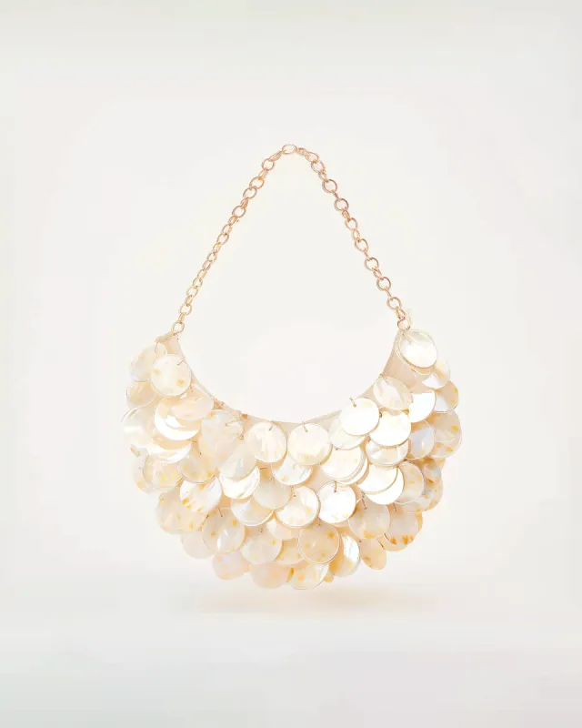 Olivia Sequin Shoulder Bag - Beige sold by JW PEI