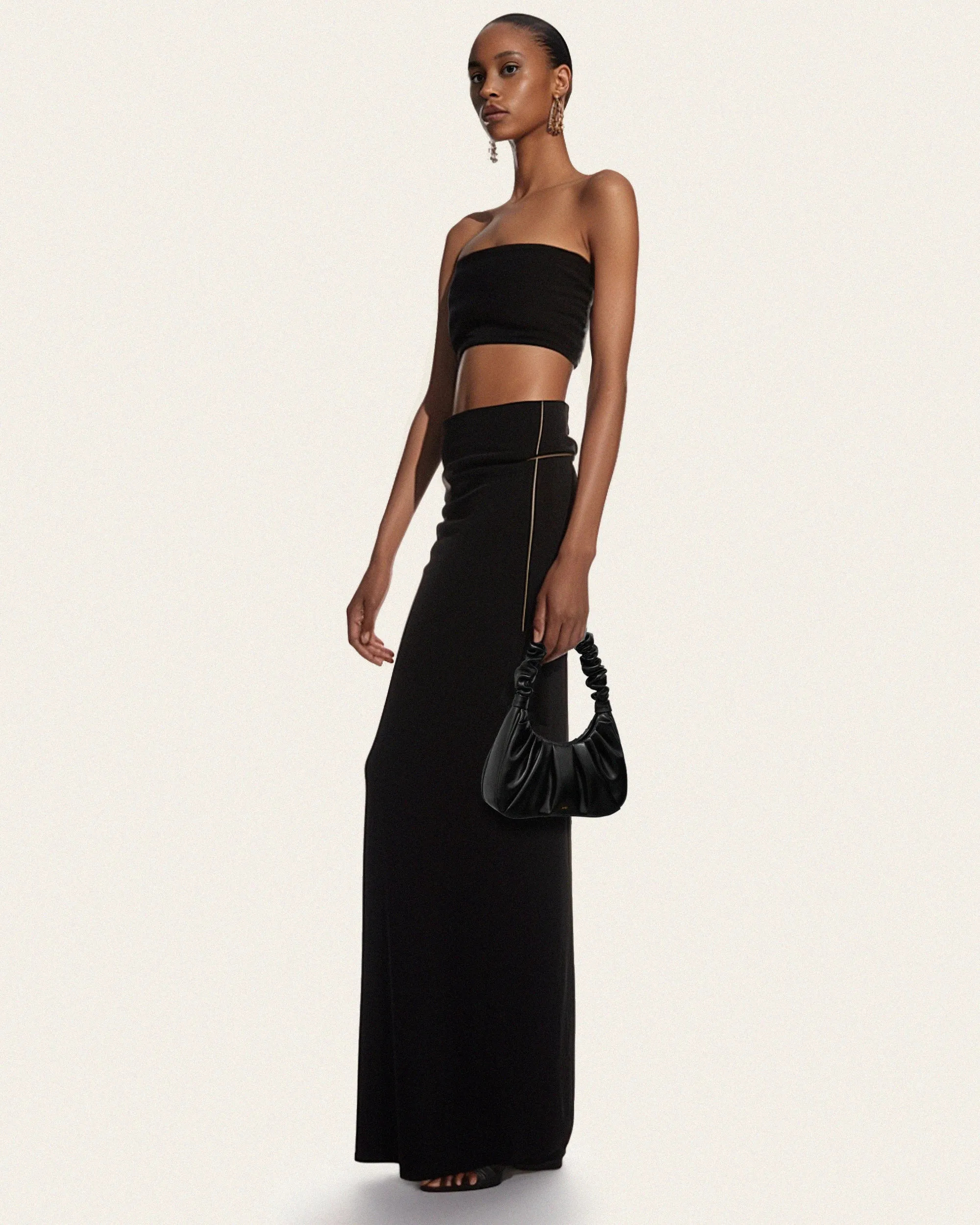 Gabbi Ruched Hobo Handbag - Black sold by JW PEI product image thumbnail 2