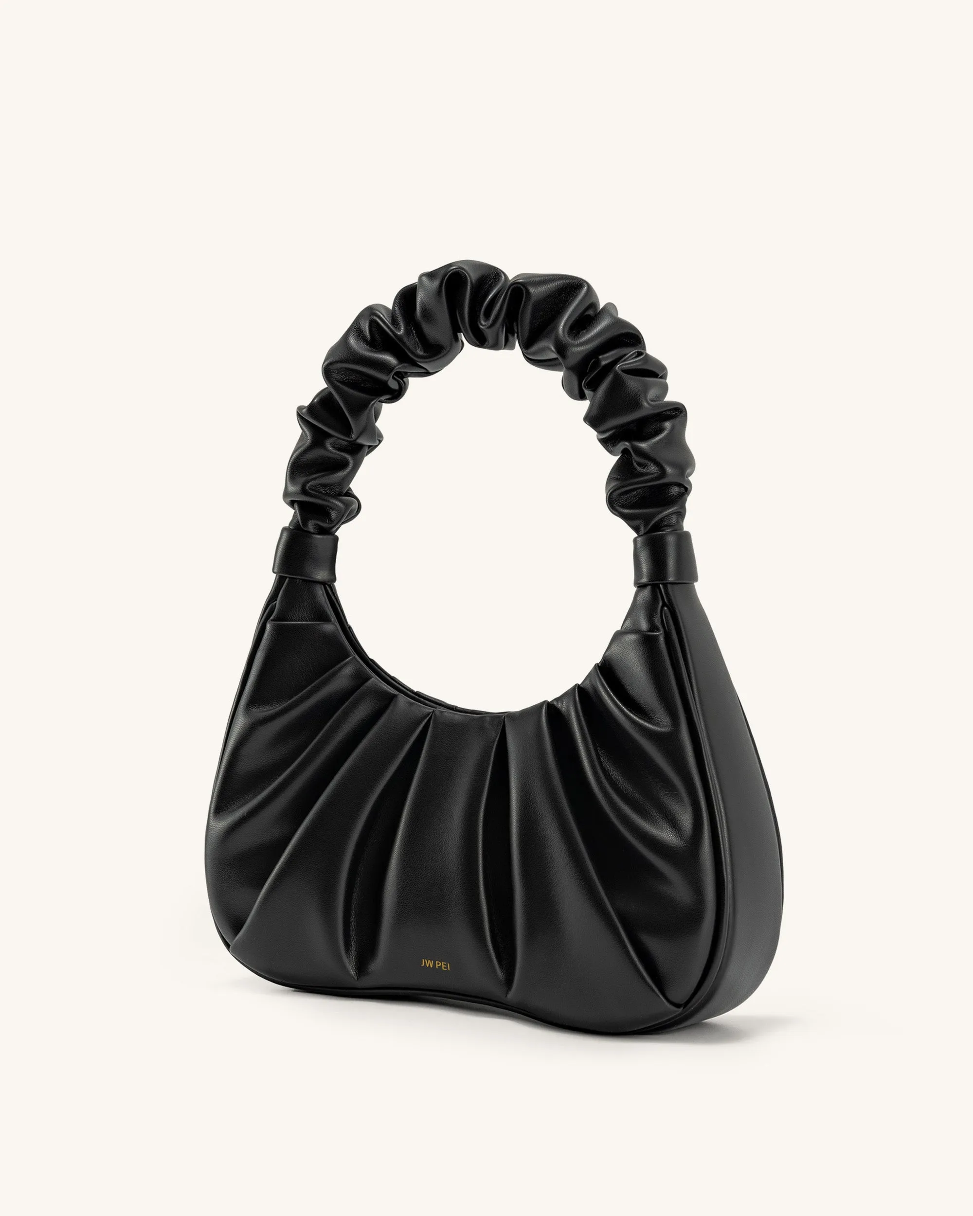 Gabbi Ruched Hobo Handbag - Black sold by JW PEI product image thumbnail 3