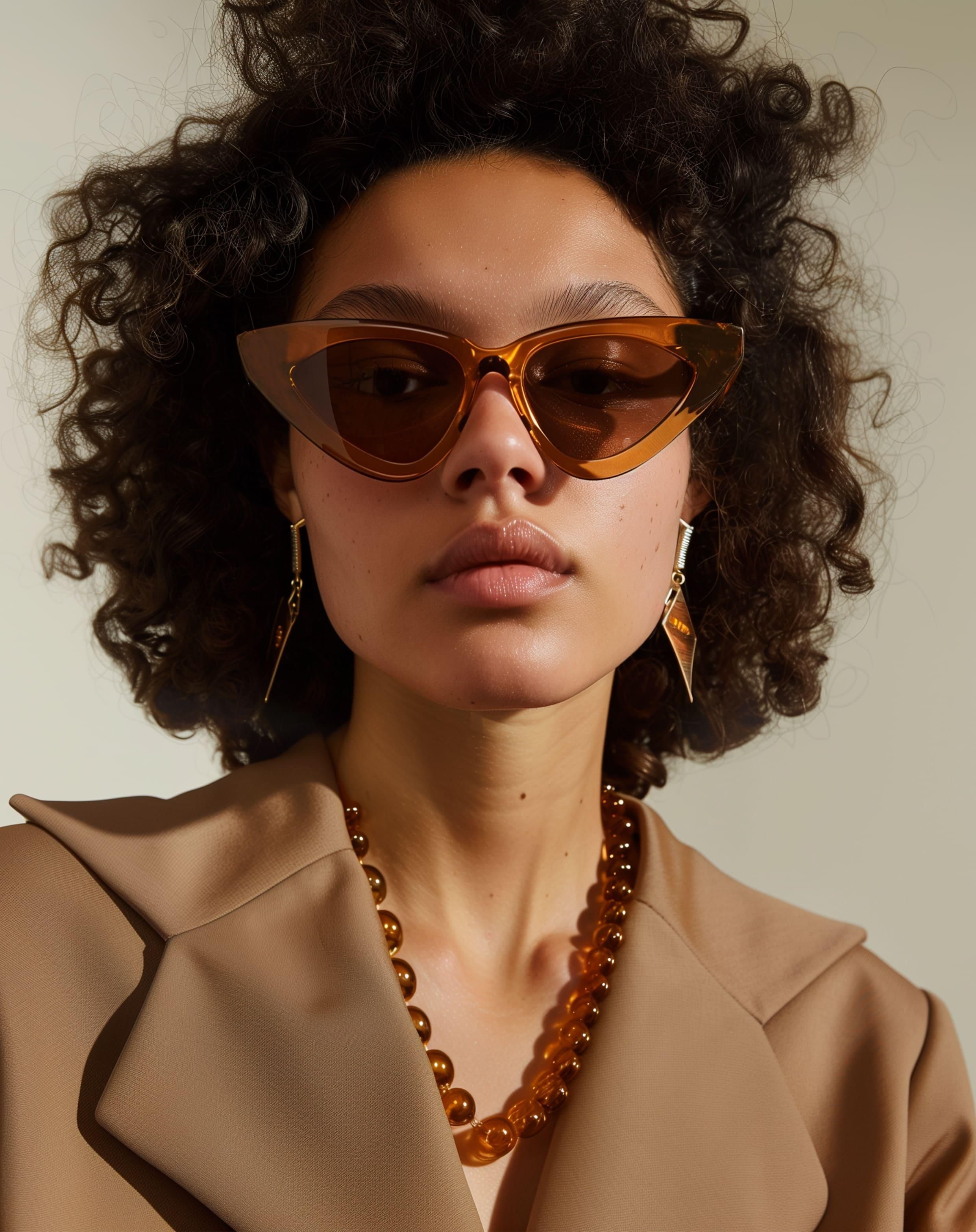 Ilana Cateye Frame Sunglasses - Brown sold by JW PEI