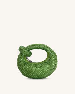 Abacus Artificial Crystal Mini Top Handle Bag - Green sold by JW PEI