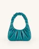 Gabbi Ruched Hobo Handbag - Peacock Blue sold by JW PEI