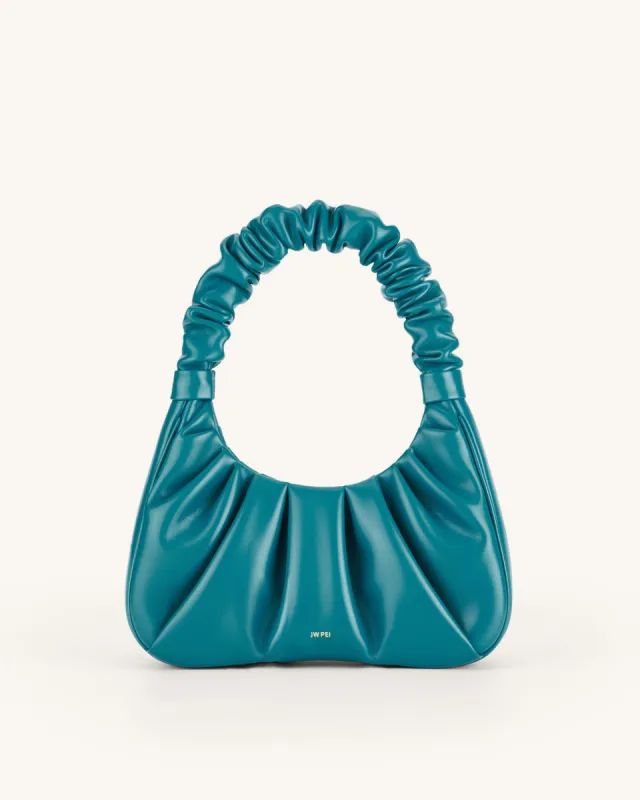 Gabbi Ruched Hobo Handbag - Peacock Blue sold by JW PEI