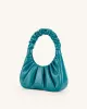 Gabbi Ruched Hobo Handbag - Peacock Blue sold by JW PEI