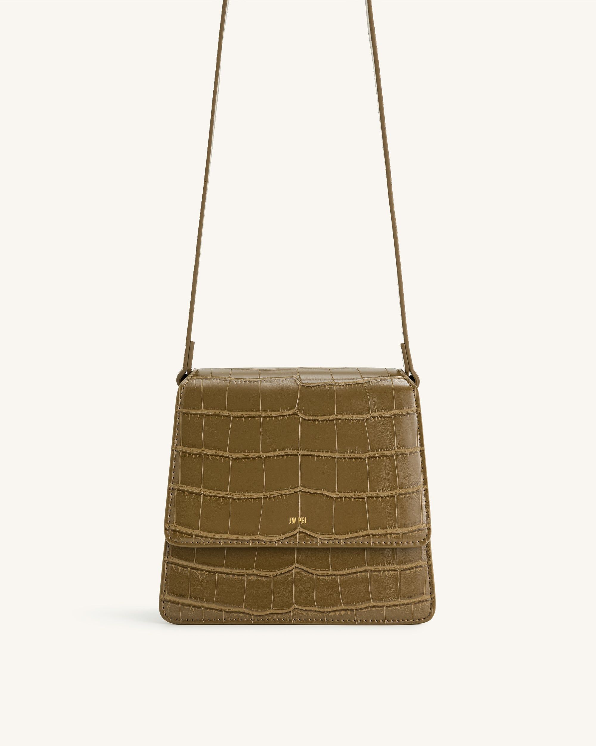 FAE Top Handle Crossbody - Dark Olive Croc sold by JW PEI product image thumbnail 2