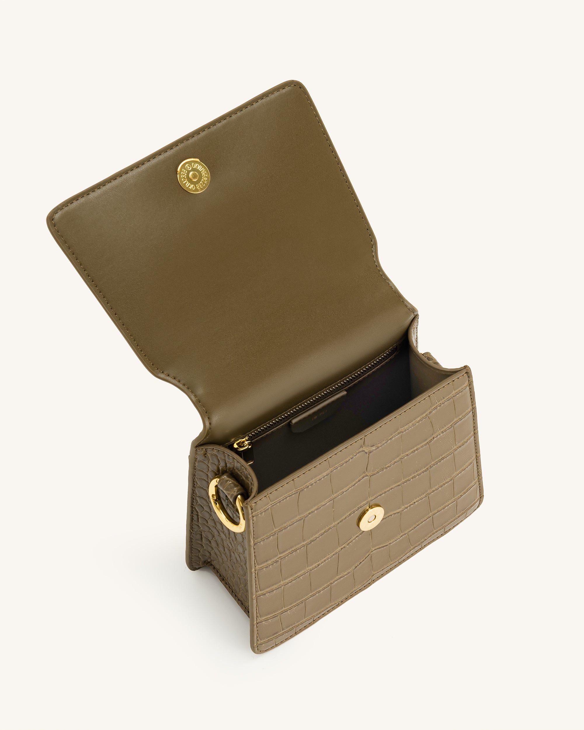 FAE Top Handle Crossbody - Dark Olive Croc sold by JW PEI product image thumbnail 4