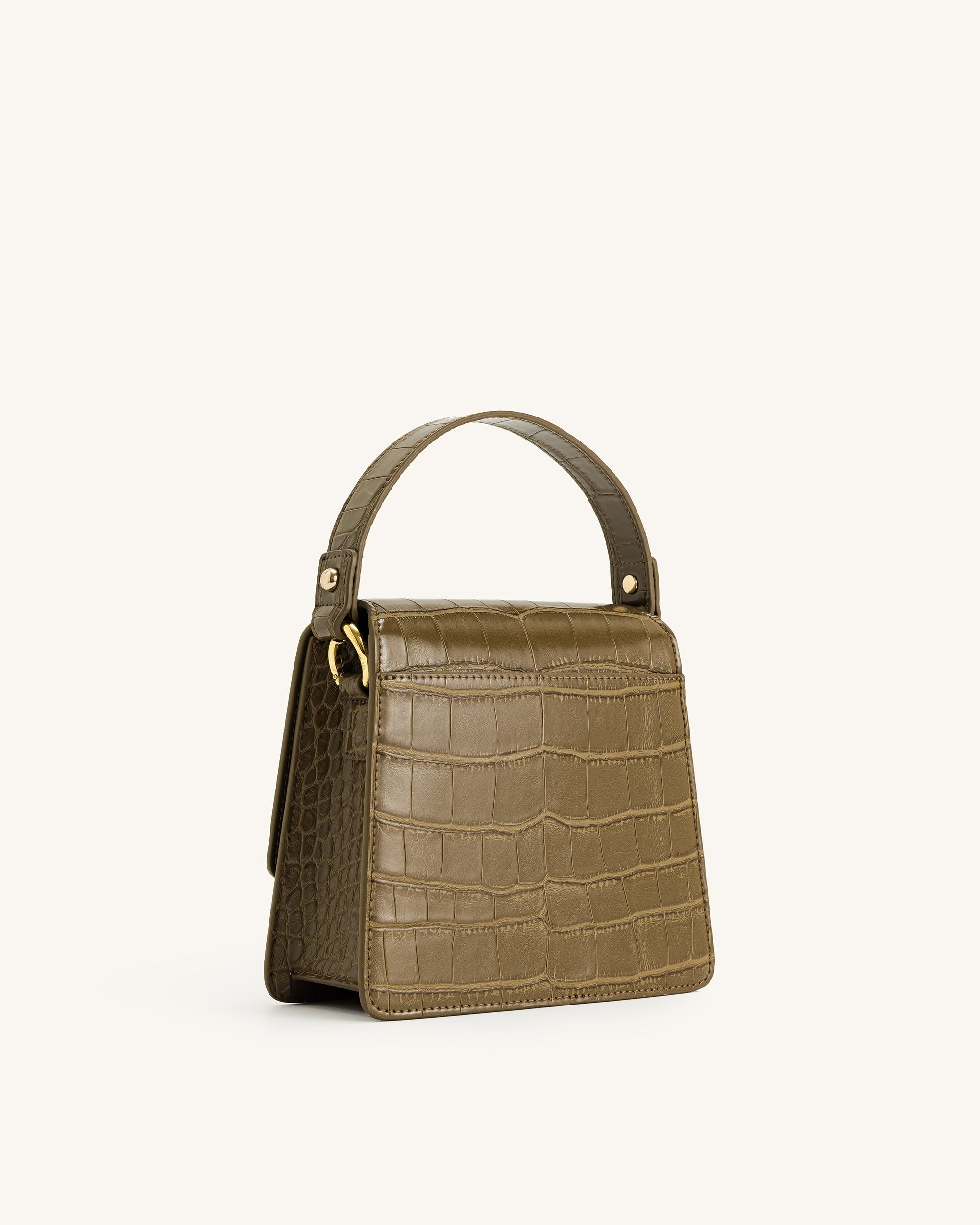 FAE Top Handle Crossbody - Dark Olive Croc sold by JW PEI product image thumbnail 3
