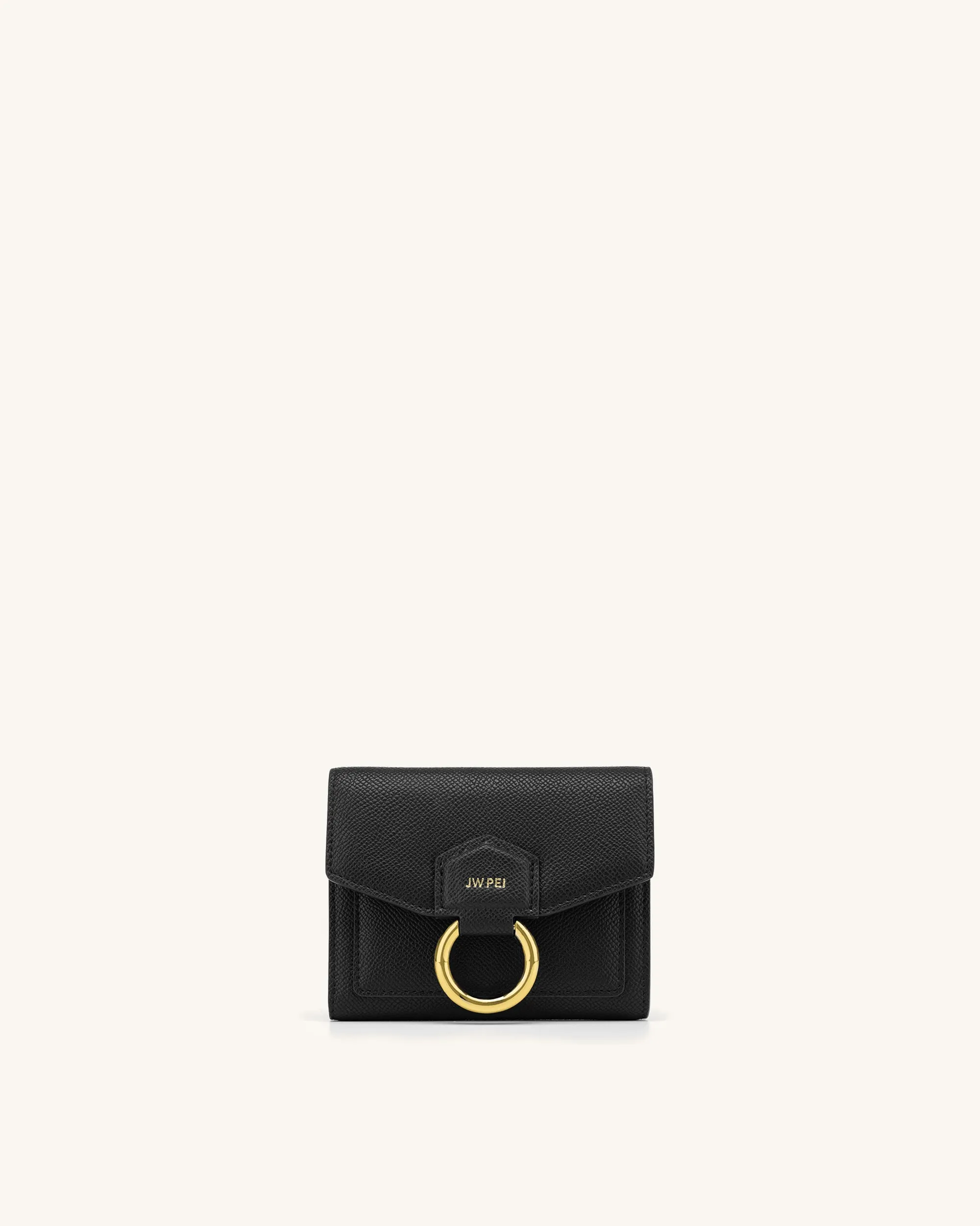 Stella Wallet - Black Grained Vegan Leather sold by JW PEI