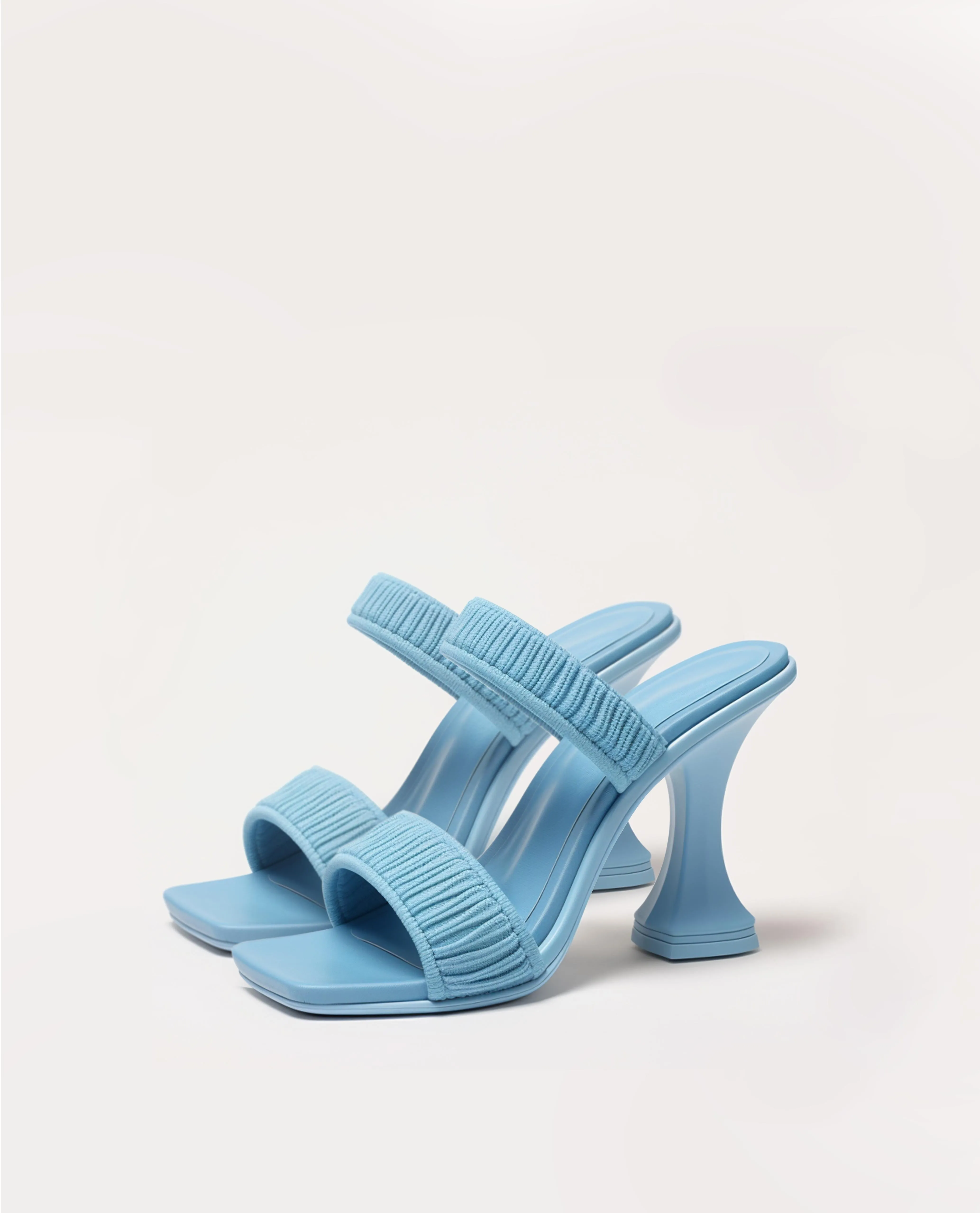 Blue knitted sandals sold by JW PEI