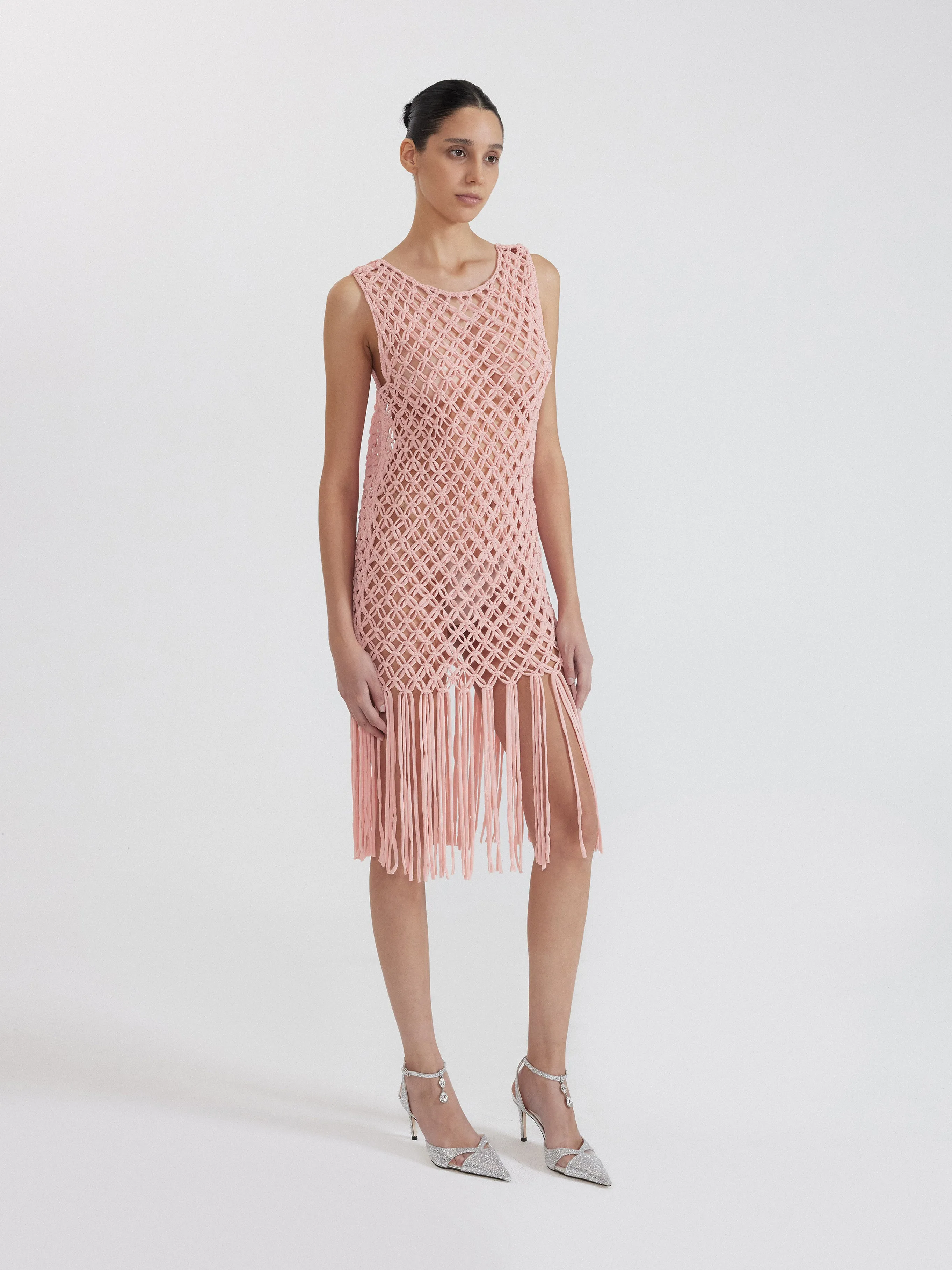 Stunning Fringe Knit Dress - Pink sold by JW PEI product image thumbnail 2
