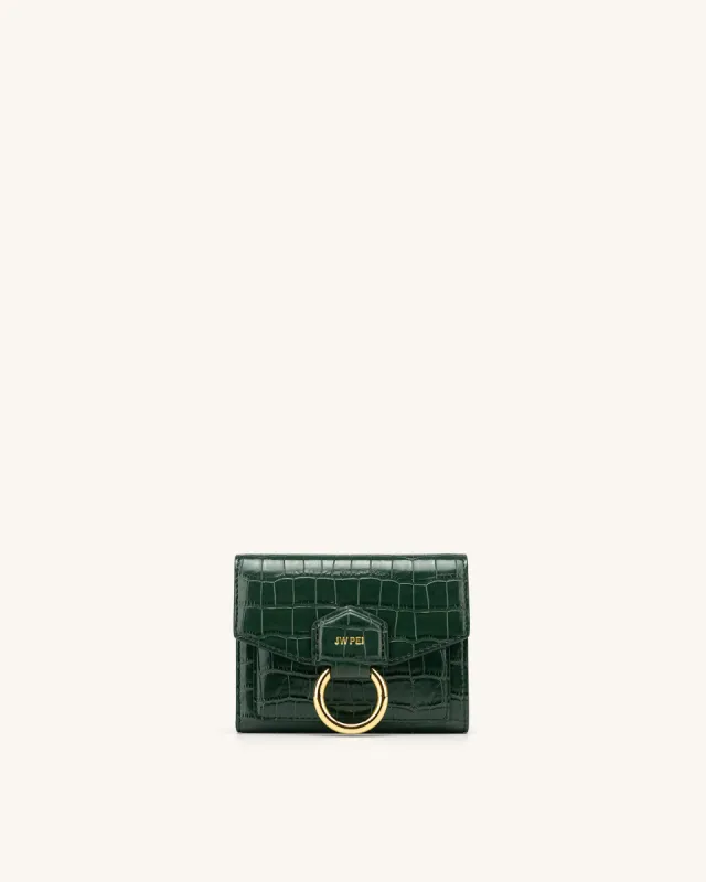 Stella Wallet - Dark Green Croc sold by JW PEI