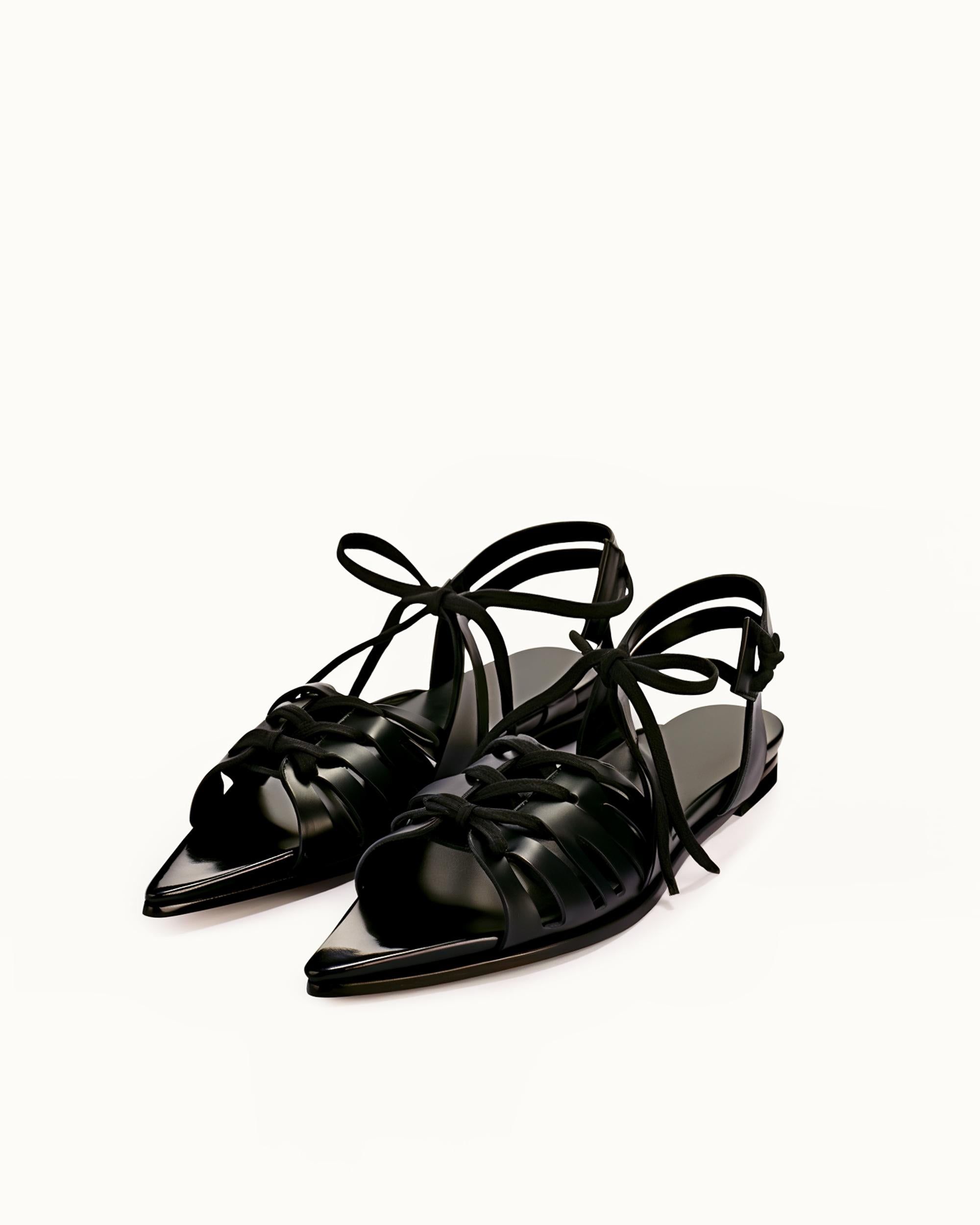 Lace-up Sandals-Black sold by JW PEI