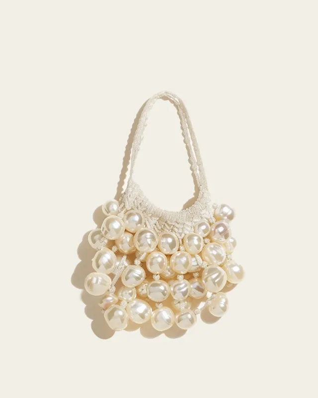 Emma Pearl-Embellished Tote - White sold by JW PEI