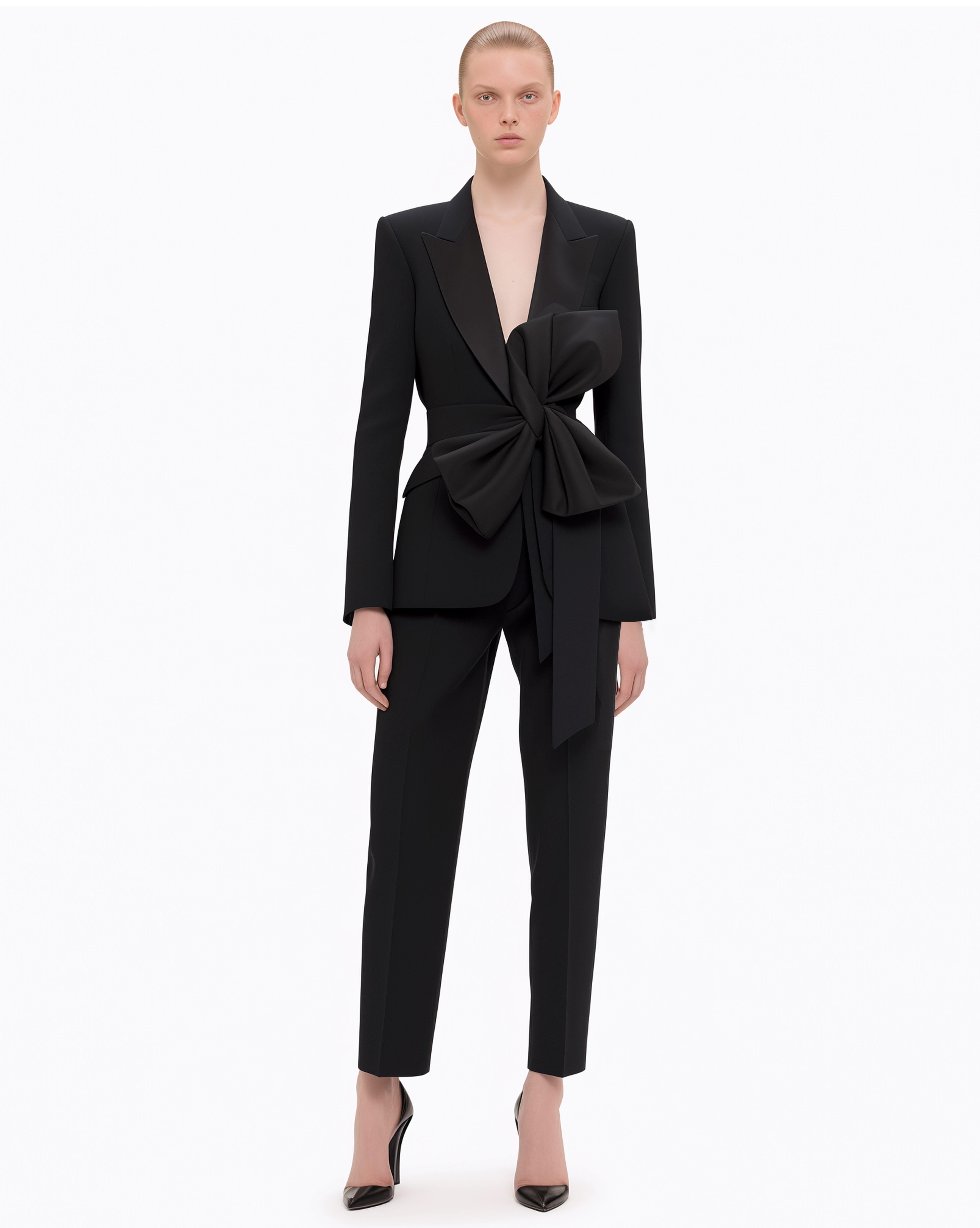 Black Asymmetric Blazer sold by JW PEI