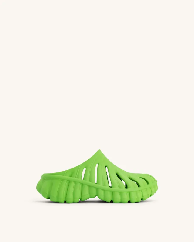 Tara Leaf Platform Clog - Neon Green sold by JW PEI