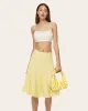 Gabbi Ruched Hobo Handbag - Light Yellow sold by JW PEI