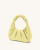 Gabbi Ruched Hobo Handbag - Light Yellow sold by JW PEI