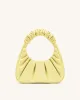 Gabbi Ruched Hobo Handbag - Light Yellow sold by JW PEI