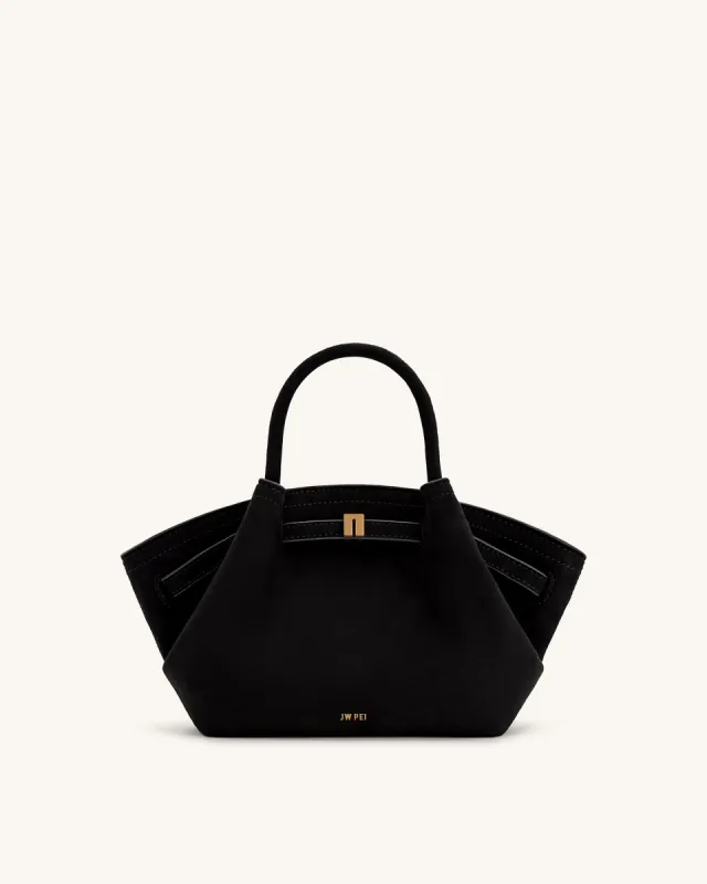 Hana Mini Faux Suede Tote Bag - Black sold by JW PEI