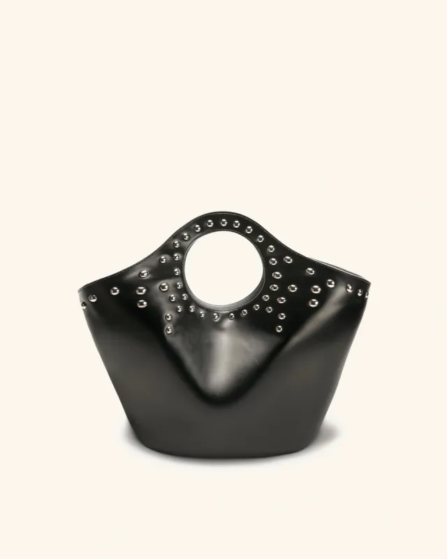 Sophia Studded Vegan Leather Tote Bag - Black sold by JW PEI
