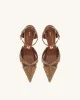 Haidi Artificial Crystal Pumps - Brown sold by JW PEI