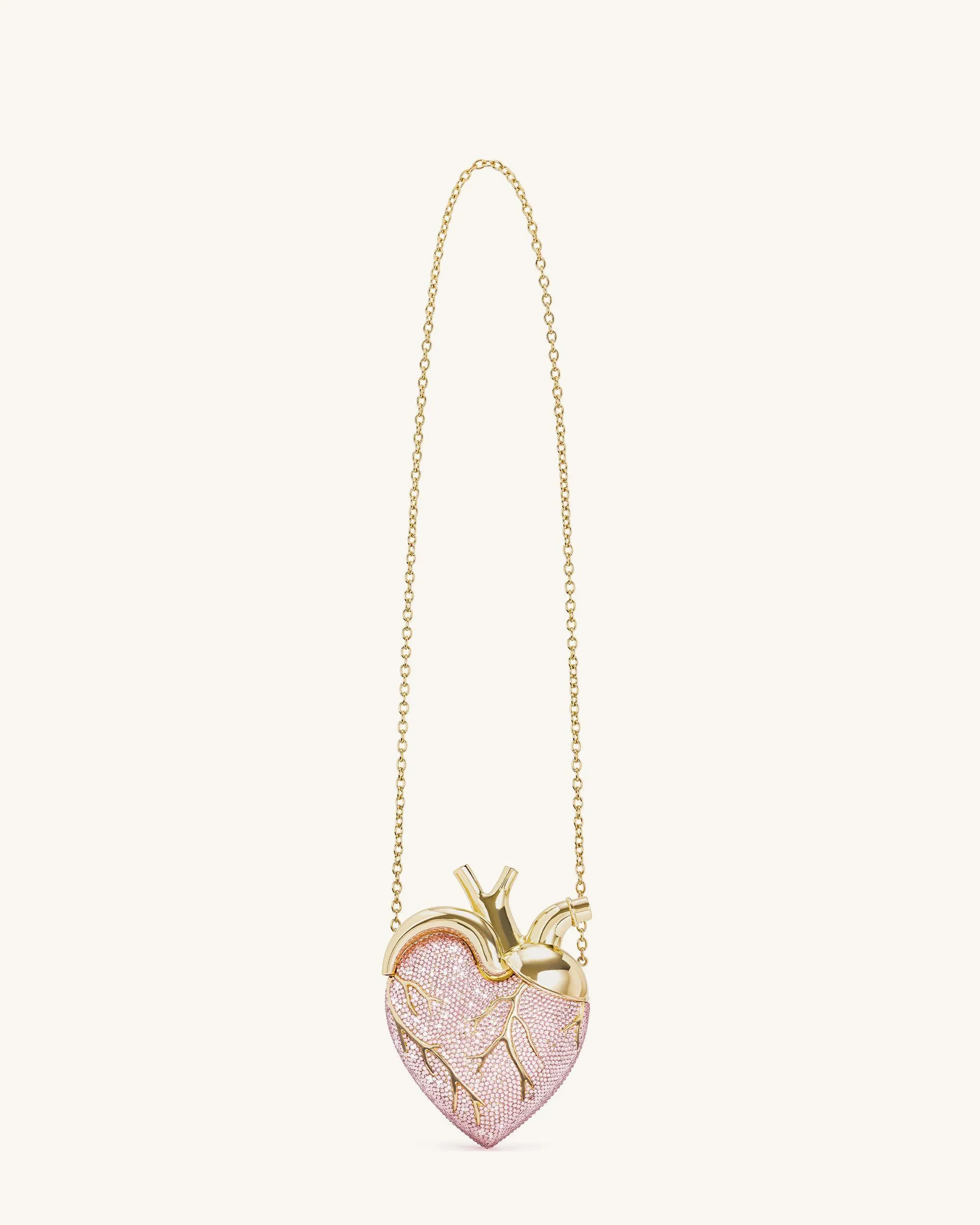 Maren Artificial Crystal Heart Shaped Bag - Pink sold by JW PEI product image thumbnail 3