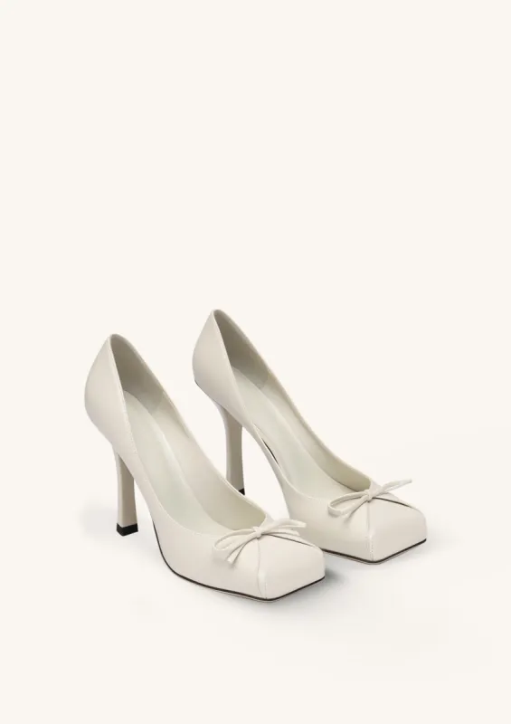 Cecelia Square Toe Ballerina Pumps - White made by JW PEI