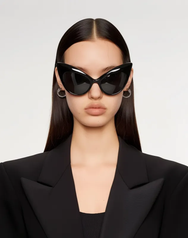 Whitney Cateye Sunglasses - Black sold by JW PEI