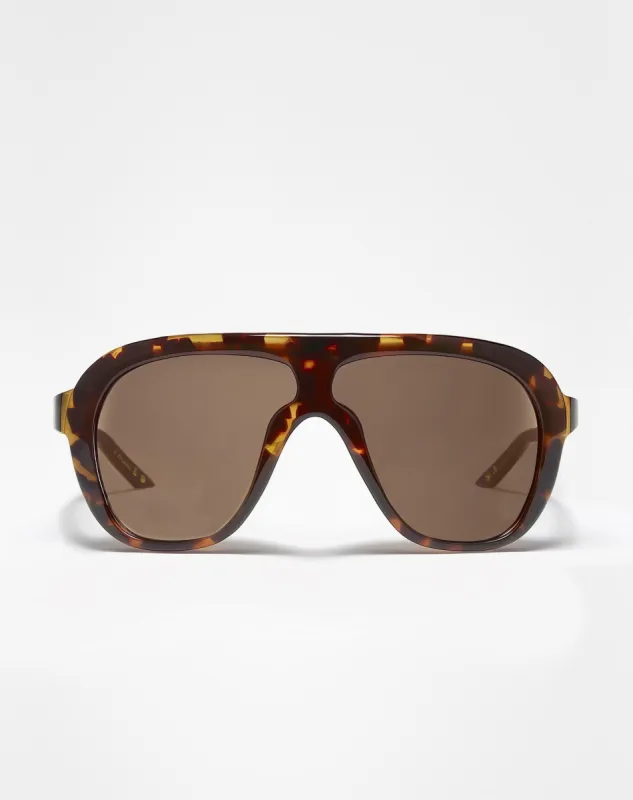 Morgan Aviator Style Acetate Sunglasses - Brown sold by JW PEI