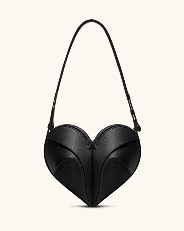 Kamryn Heart shaped Crossbody Bag - Black sold by JW PEI