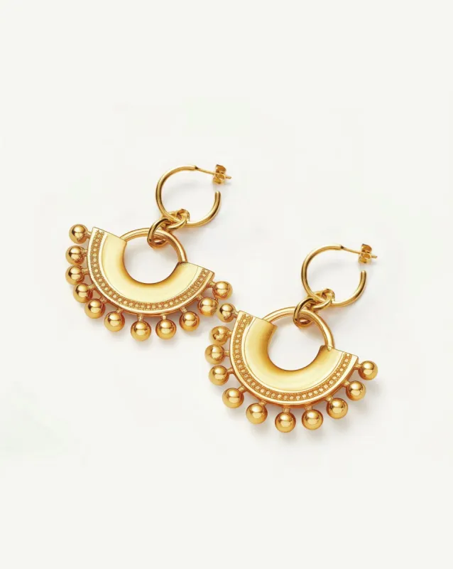 Chandelier Hoop Earrings - 18ct Gold Plated on Brass sold by JW PEI