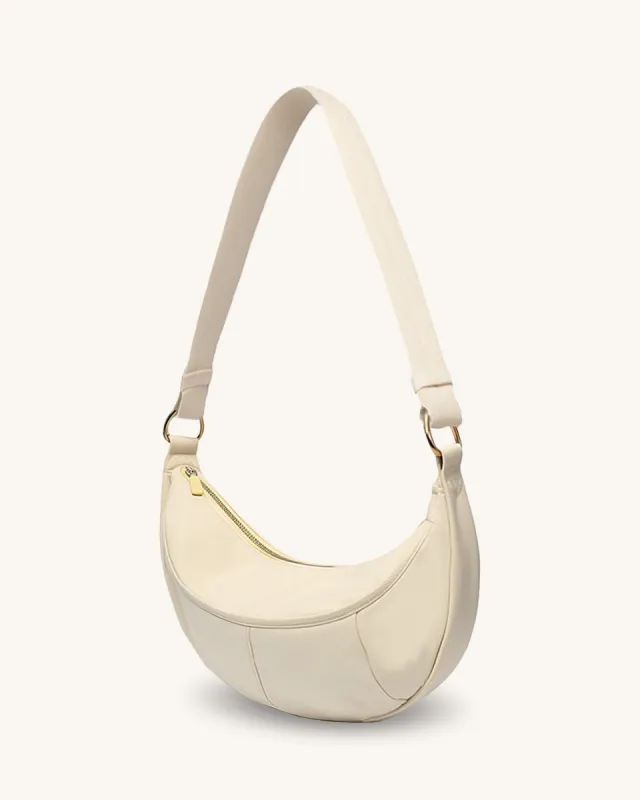 Lydia Nylon Shoulder Bag - Ivory White made by JW PEI