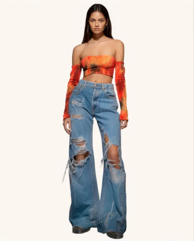 Selene wide-leg Jeans sold by JW PEI