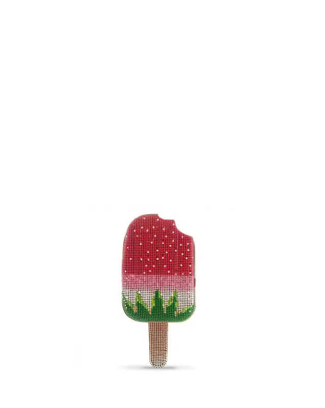 Strawberry Popsicle Faux Crystal Clutch - Red sold by JW PEI