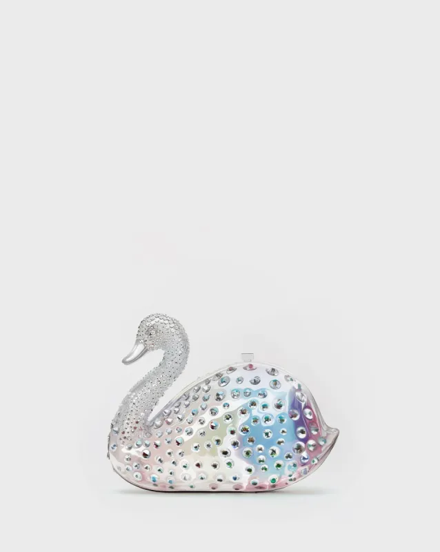 Swan Shape Rhinestone Decored Clutch - Blue sold by JW PEI