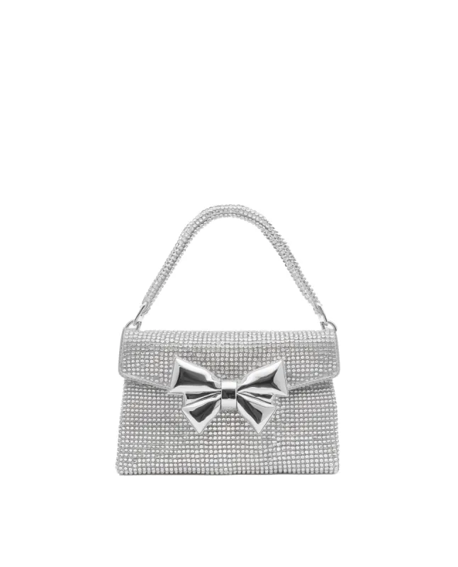 Crystal Bow Handbag - Silver sold by JW PEI