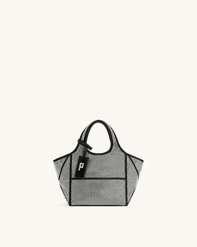 Eliana Artificial Crystal Mini Tote Bag - Anthracite sold by JW PEI