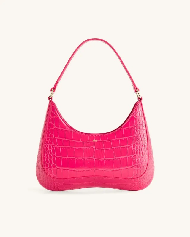 Ruby Shoulder Bag - Magenta Croc sold by JW PEI