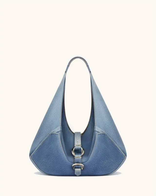 Louise Denim Hobo Bag - Blue sold by JW PEI