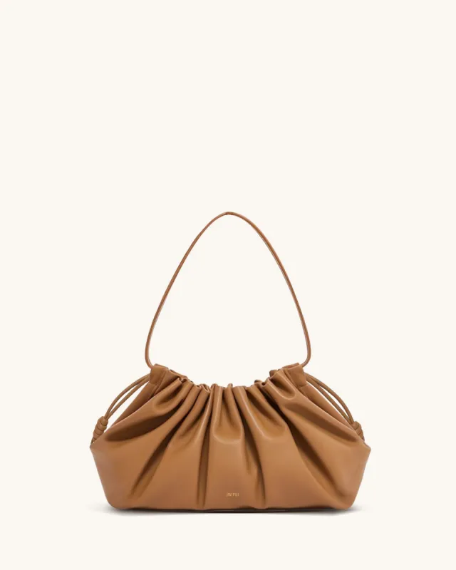 Hilary Ruched Crossbody Bag - Brown sold by JW PEI
