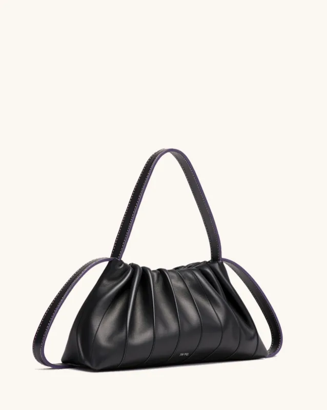 Cheryl Ruched Crossbody Bag - Black sold by JW PEI