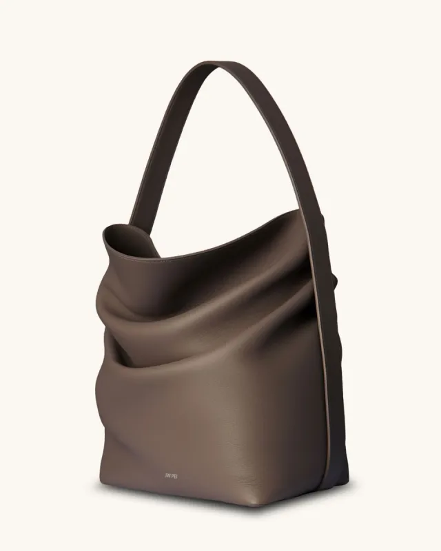 Idris Ruched Tote Bag - Umber sold by JW PEI