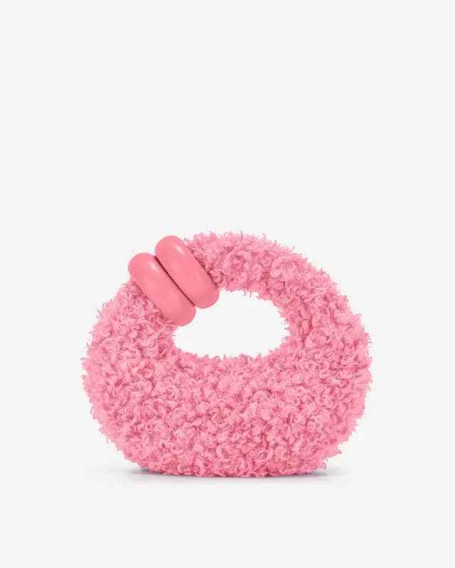 Abacus Faux Fur Top Handle Bag - Pink sold by JW PEI