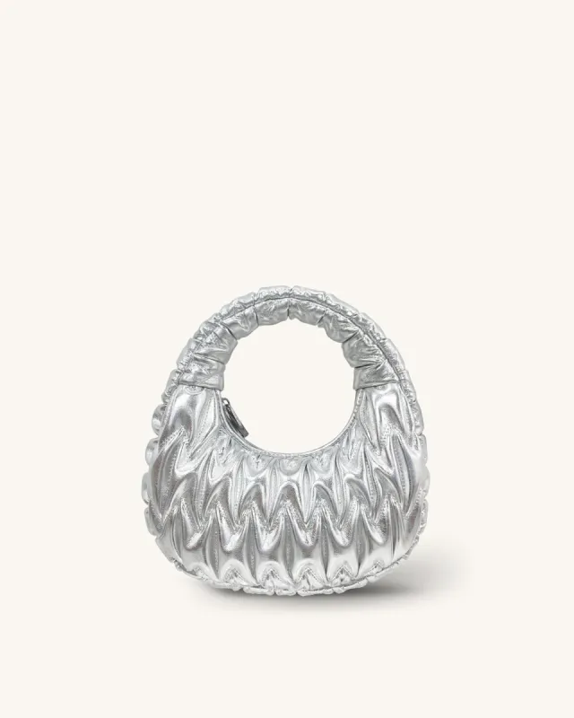 Julia Embroidery Handle Bag - Silver sold by JW PEI