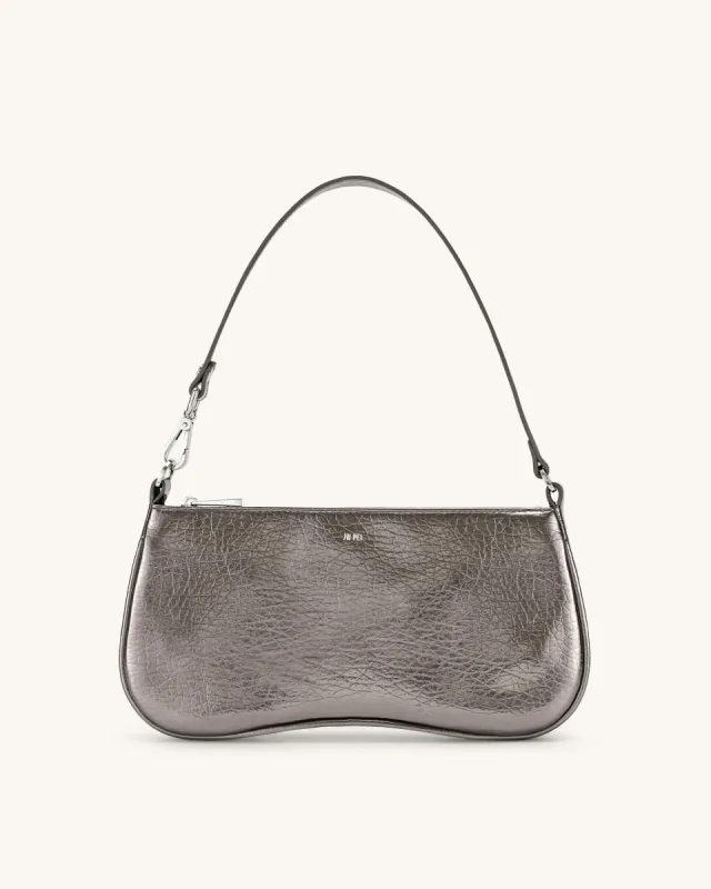 Eva Metallic Shoulder Bag - Gray sold by JW PEI