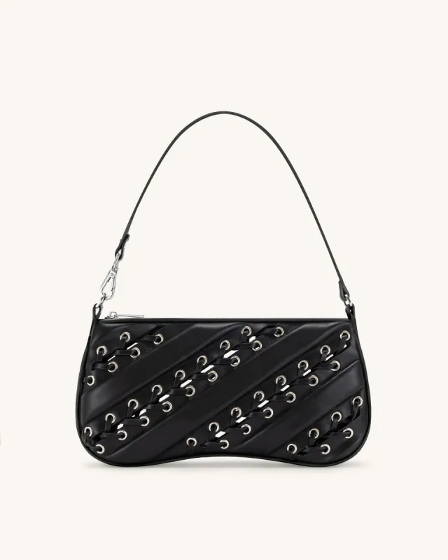 Eva Straps Shoulder Bag - Black sold by JW PEI