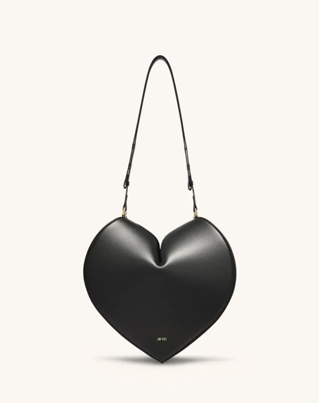Maddie Heart shaped bag - Black sold by JW PEI