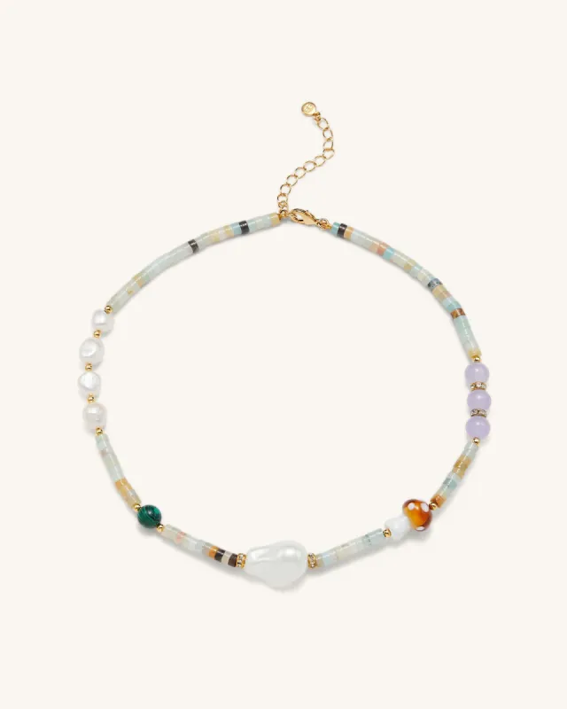 Amazonite Multi Beaded Mushroom Necklace sold by JW PEI