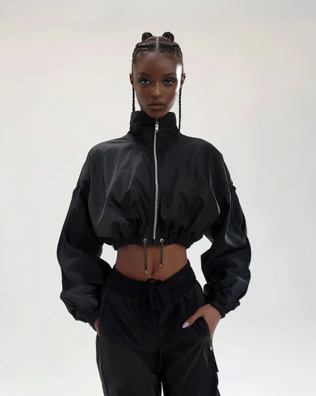 Black  Cropped Jacket sold by JW PEI