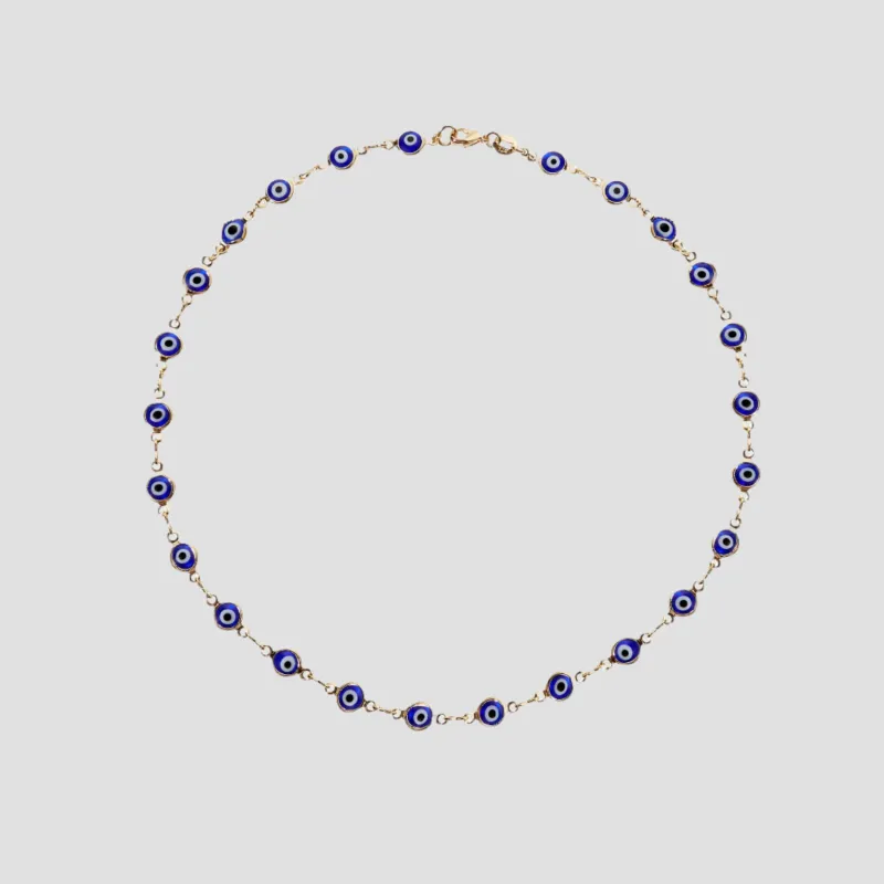 The Evil Eye Link Necklace sold by The M Jewelers